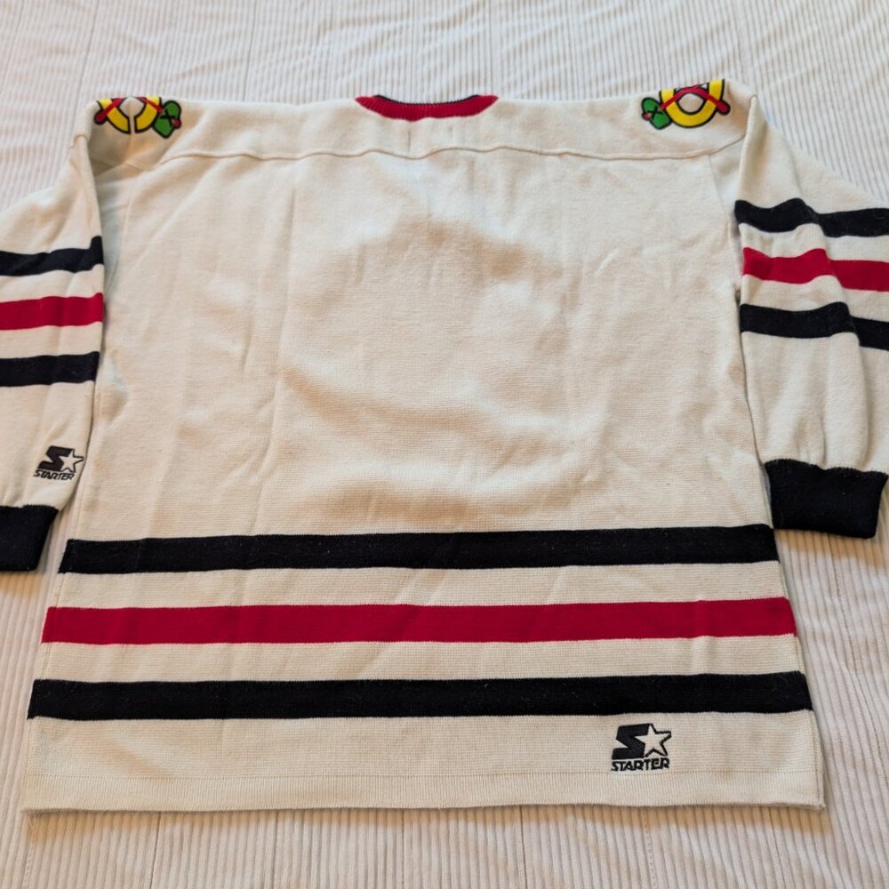 Vintage Chicago Blackhawks Starter Throwback Sweater XL EUC NHL Hockey - Picture 8 of 10